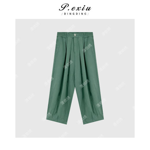 A008潘依绣丁丁宠粉复古加绒加厚老钱风休闲裤Q6415 商品图0