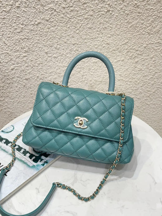 Chanel cocohandle 荔枝纹牛皮 绿色 小号 斜挎包 商品图0