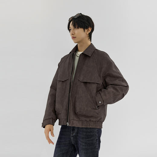 【新品上新】HX 冬季短款翻领皮羽绒服90绒轻奢质感S100544065101/02 商品图2