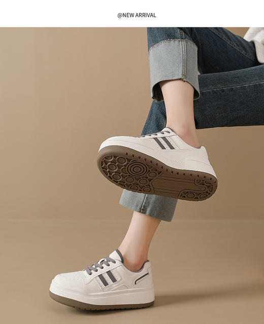 【HF】无忧购厚底小白鞋女2026春季新款韩版百搭运动休闲板鞋（截单后3-5天发货） 商品图9