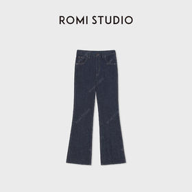 ROMI STUDIO“复古优雅”经典赤耳丹宁超模微喇牛仔裤 RWCSXD2096
