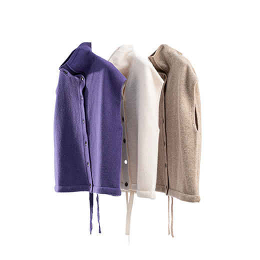 特绽放062朵/“一马当先"万能马甲·全羊毛叠搭抽绳马夹外套女春 商品图4