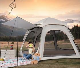 【超大六边形空间❗️自动速开骨架】户外野营全自动帐篷快速打开折叠防晒超大沙滩野外露营全景六角帐。jd