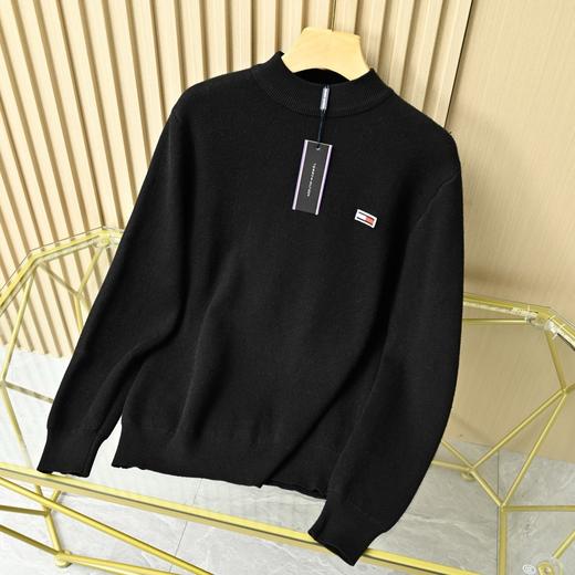 汤米男士秋冬一体绒半高领针织打底衫毛衣！ 商品图4