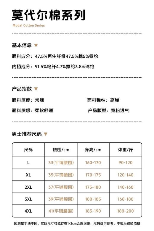 【GZ】年后发无忧购26年春款礼盒装4条装55元包邮男士内裤莫代尔棉防潮湿10A抑菌平角裤8789（预计2.26开始发货) 商品图10