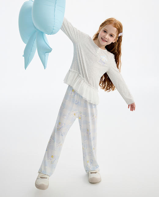 5楼爱慕儿童奶皮大耳狗晚安好眠家居服长袖上衣  AK141L363 商品图3