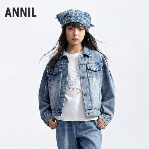 女童牛仔外套春季新款安奈儿童装EG615702 商品图2
