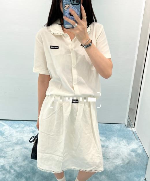 女款花边短袖衬衫半裙套装ho017 商品图5