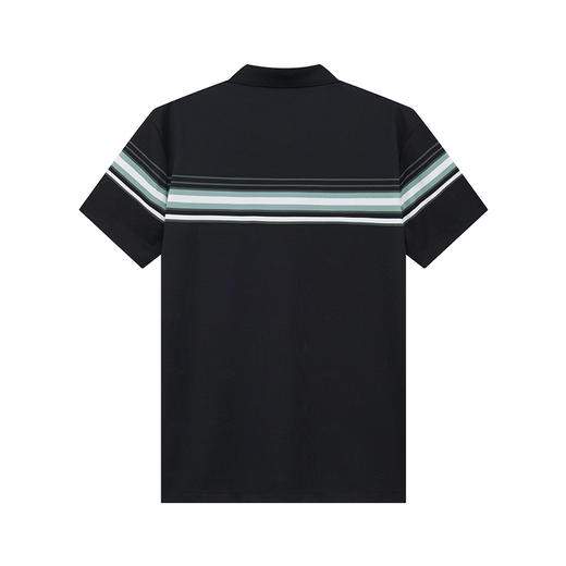 【桑蚕丝】德鲨鲨鱼男装短袖POLO衫2026夏新款条纹翻领T恤 商品图1