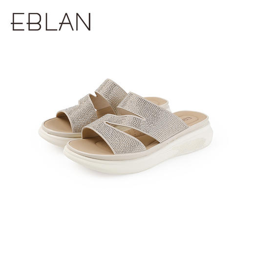 【上新】伊伴2026夏季超轻软闪耀钻面休闲凉拖B26318680 商品图4