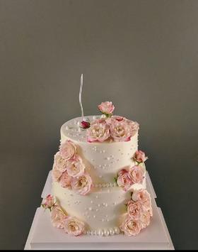 浪漫折射鲜花-双层蛋糕