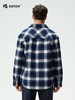 波顿男士秋冬季翻领长袖纯棉磨毛格子衬衫型外套宽松百搭舒适通勤外套MSJ132325 商品缩略图2