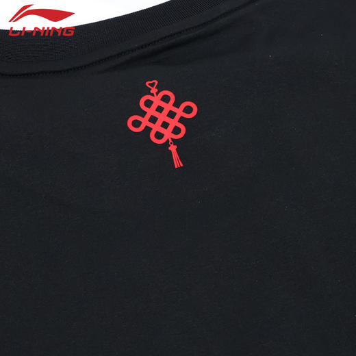 李宁羽毛球服短袖文化衫男女款运动T恤AHSW749日常训练短袖 商品图5