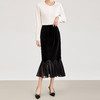 「高货wl」全新升级【铂金会员183/天猫239/差价56】(50044)洛诗琳法式花边拼接丝绒半身裙2026春季新款显瘦鱼尾裙 商品缩略图0