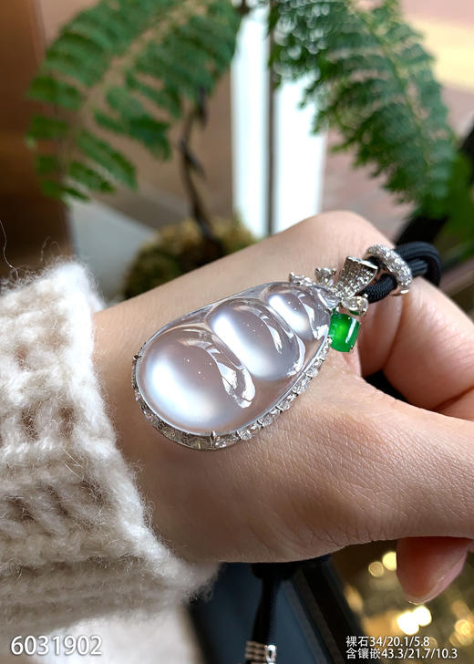 玻璃种福豆吊坠【6031902】具体价格微信咨询 商品图3