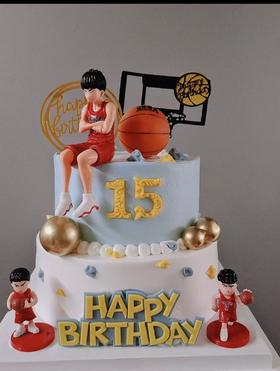 简约版篮球-双层卡通蛋糕