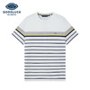 【桑蚕丝】德鲨鲨鱼短袖圆领T恤男2026夏季新款条纹打底衫 商品缩略图0