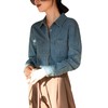 百媚生 加绒保暖牛仔衬衫女复古叠穿长袖上衣 555 商品缩略图4