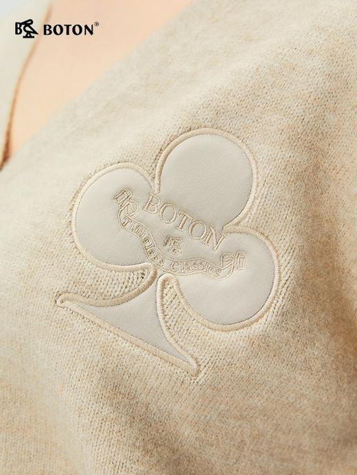 波顿女士秋冬V领毛衣开衫修身休闲可外穿内搭厚毛衣LU117325 商品图3