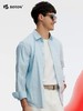 波顿男士春夏季长袖衬衣 蓝绿条纹纯棉舒爽百搭款MS093125 商品缩略图2