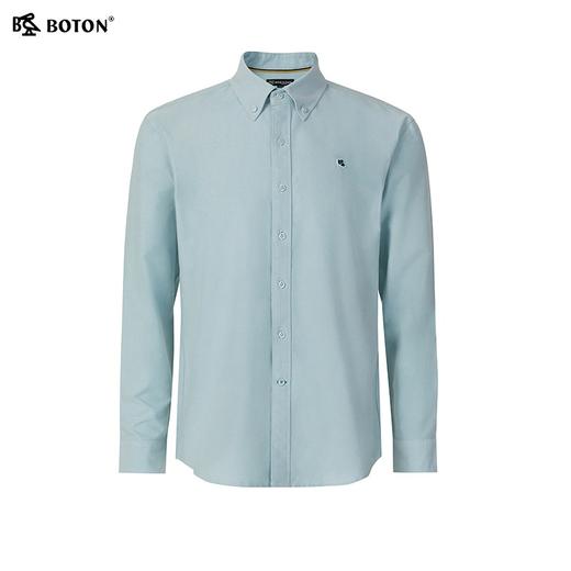 波顿春夏季男士长袖浅净色长袖衬衫微宽松休闲感衬衣MS096125 商品图4