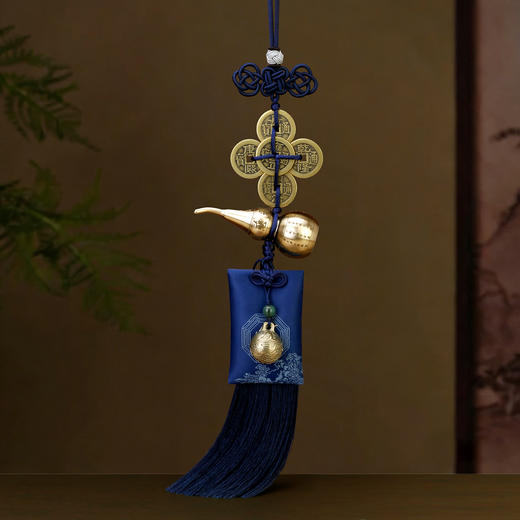 吉祥葫芦福禄 铜挂件 六帝铜钱 香包 商品图1