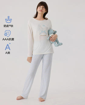 5楼爱慕少女奶皮大耳狗家居服长袖上衣 AJ141L151