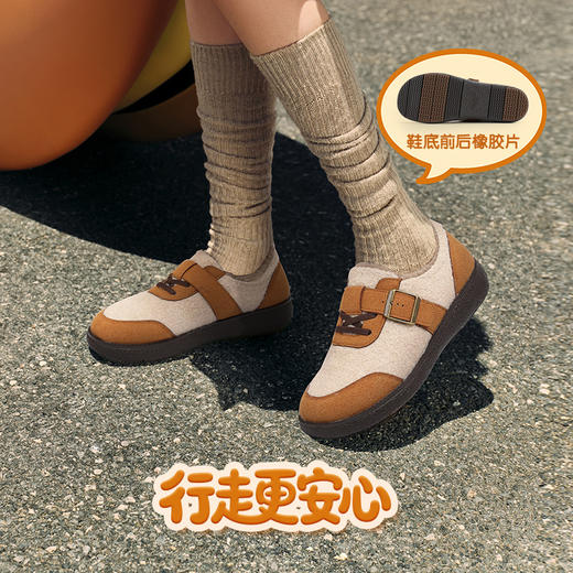 Pansy 2026年勃肯鞋女鞋超轻舒适拼色圆头百搭加绒保暖休闲鞋HD4301 商品图2