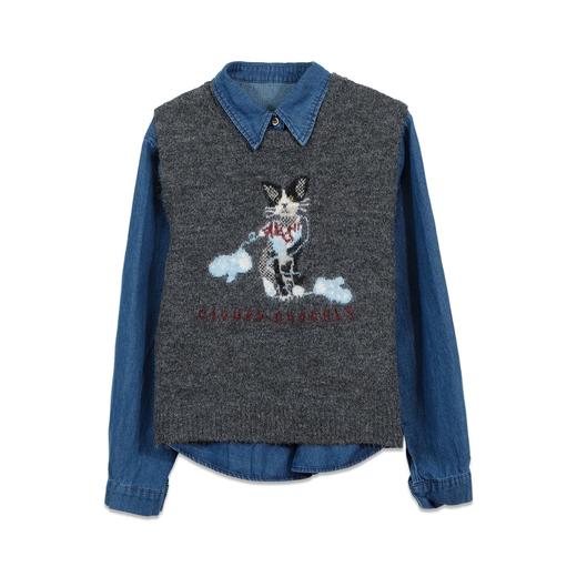 牛仔衬衫印花马甲两件套-纪念日百货门店同款168997801 商品图4