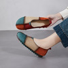 雀说 头层牛皮 拼色复古女鞋子春秋单鞋女ZM269066 商品缩略图1