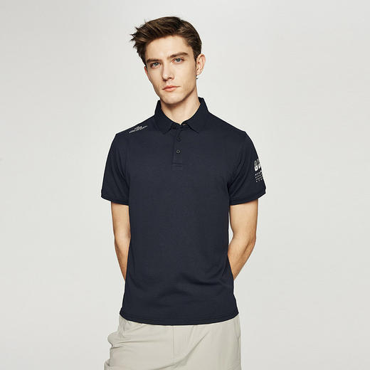 德鲨鲨鱼男装短袖POLO衫2026夏季新款休闲翻领打底上衣T恤 商品图3