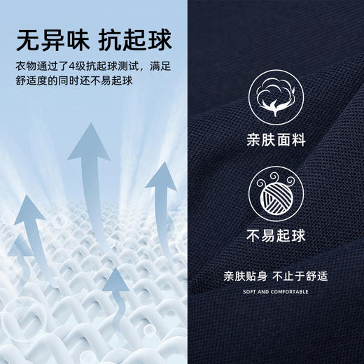 【抗起球】德鲨鲨鱼男士短袖翻领T恤2026夏新款商务POLO衫 商品图2