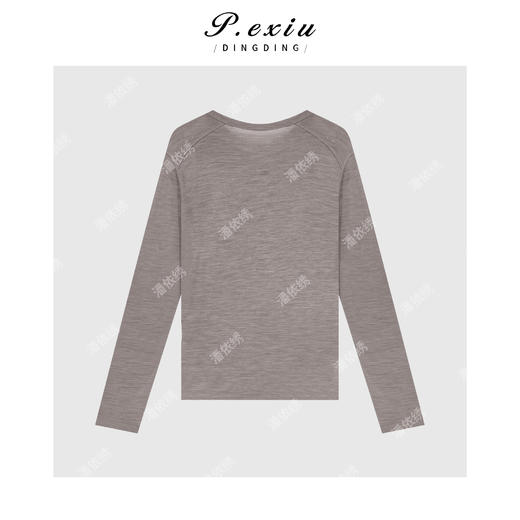 04-6潘依绣丁丁宠粉极简小众设计圆领上衣T恤Q6214 商品图1