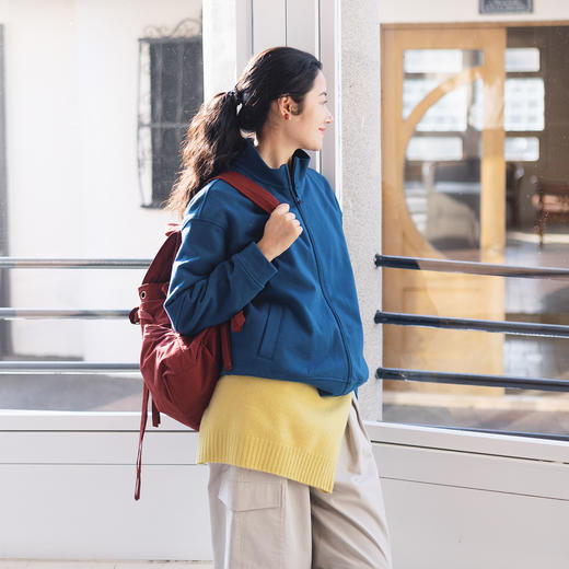 特绽放027朵/"马上轻松"开襟卫衣·马六六刺绣半高领拉链卫衣开衫 商品图0