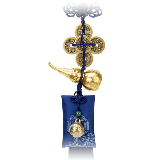 吉祥葫芦福禄 铜挂件 六帝铜钱 香包 商品图0