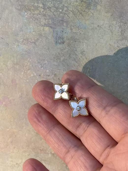 好运连连 天然贝母耳扣 银镀金耳扣  非质量问题 不退不换 商品图2