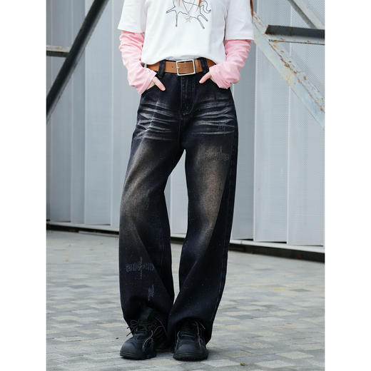 潮流猫爪直筒牛仔裤-纪念日百货门店同款169264765 商品图1