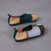雀说 头层牛皮 拼色复古女鞋子春秋单鞋女ZM269066 商品缩略图3