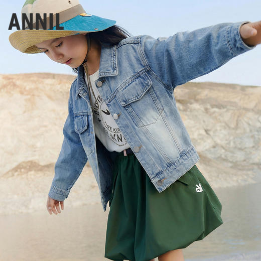 女童牛仔外套春季新款安奈儿童装EG615702 商品图1