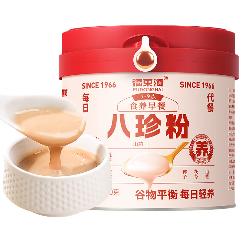 福东海 八珍粉500g 四神汤山药莲子茯苓芡实薏米粉搭脾胃营养早餐代粉