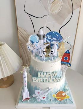 双层宇航员-卡通蛋糕