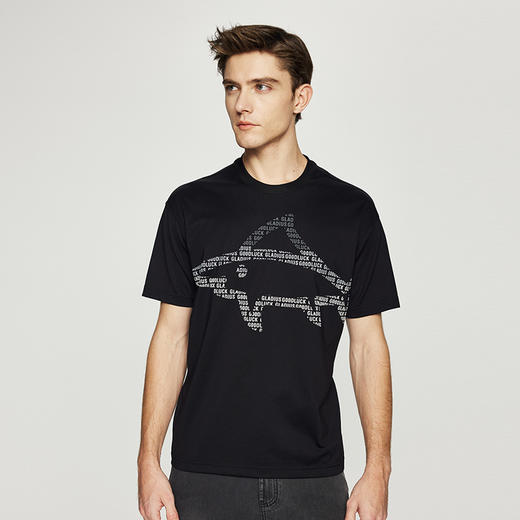 【莫代尔】德鲨黑色短袖圆领T恤男2026夏款休闲上衣打底衫 商品图1