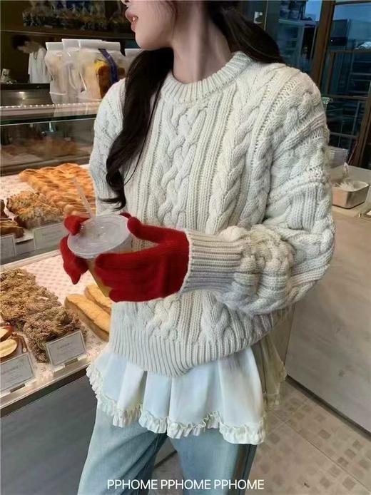 GZ复古圆领粗毛线毛衣麻花辫针织(LH)(LD)-纪念日百货168645072 商品图1