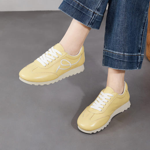 雀说 头层牛皮小白鞋女真皮百搭软皮底运动鞋ZM269062 商品图1