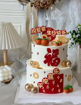 【三款】双层祝寿主题三（寿星性别可备注，文字数字可加可换）