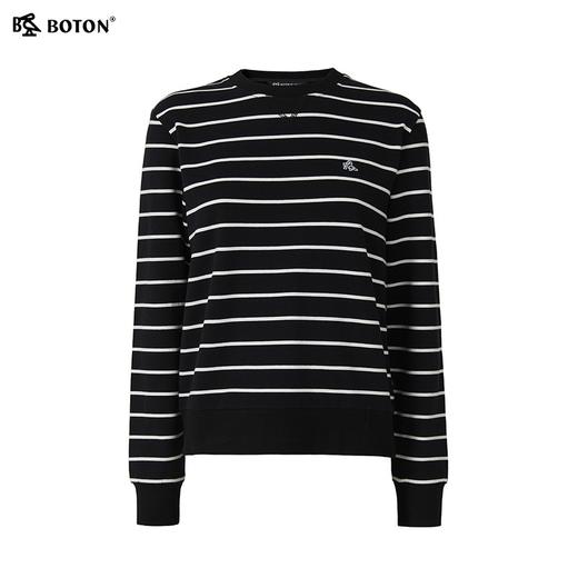 波顿女士春秋季圆领条纹卫衣长袖套头针织衫LT329125 商品图5