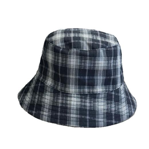 雀说 复古格子渔夫帽女休闲百搭显脸小水桶帽676 商品图4