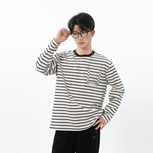 基础条纹长袖T恤-纪念日百货门店同款169251091 商品图1