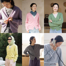 特绽放076朵/糖果针织衫·全羊毛v领开襟针织衫女春新款针织开衫