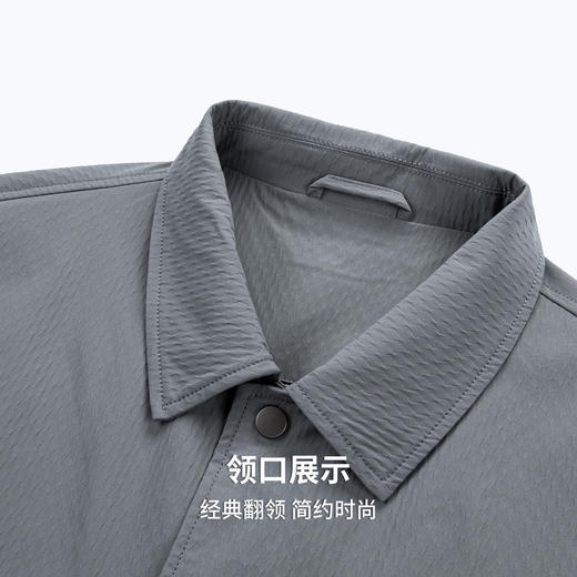 【易打理】圣得西翻领商务夹克男士外套2026新款春季肌理面料上衣 商品图6